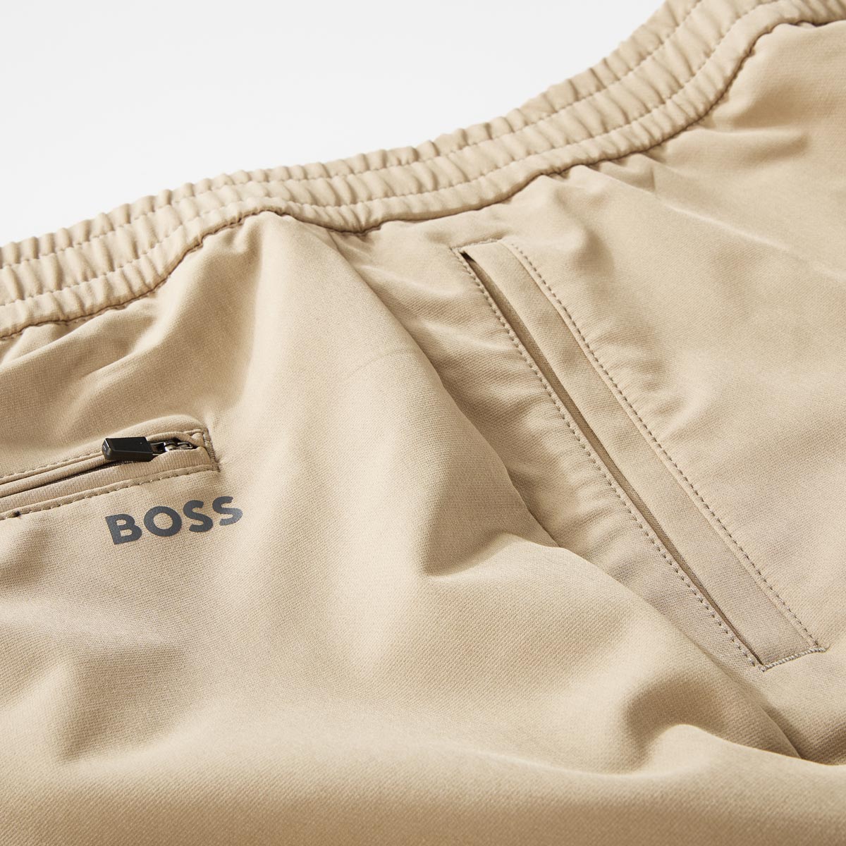 BOSS Leichte Chinos mit Kordelzug schlamm