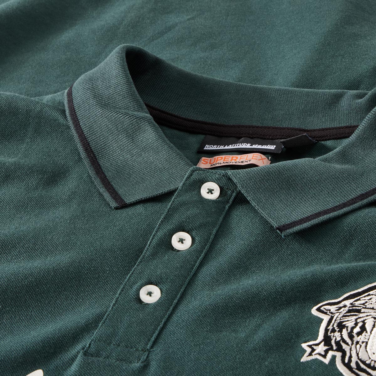 North Poloshirt mit Elasthan grün