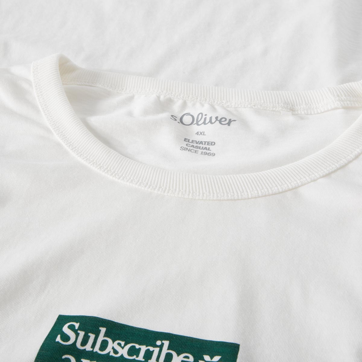 s.Oliver Longsleeve mit Print weiß