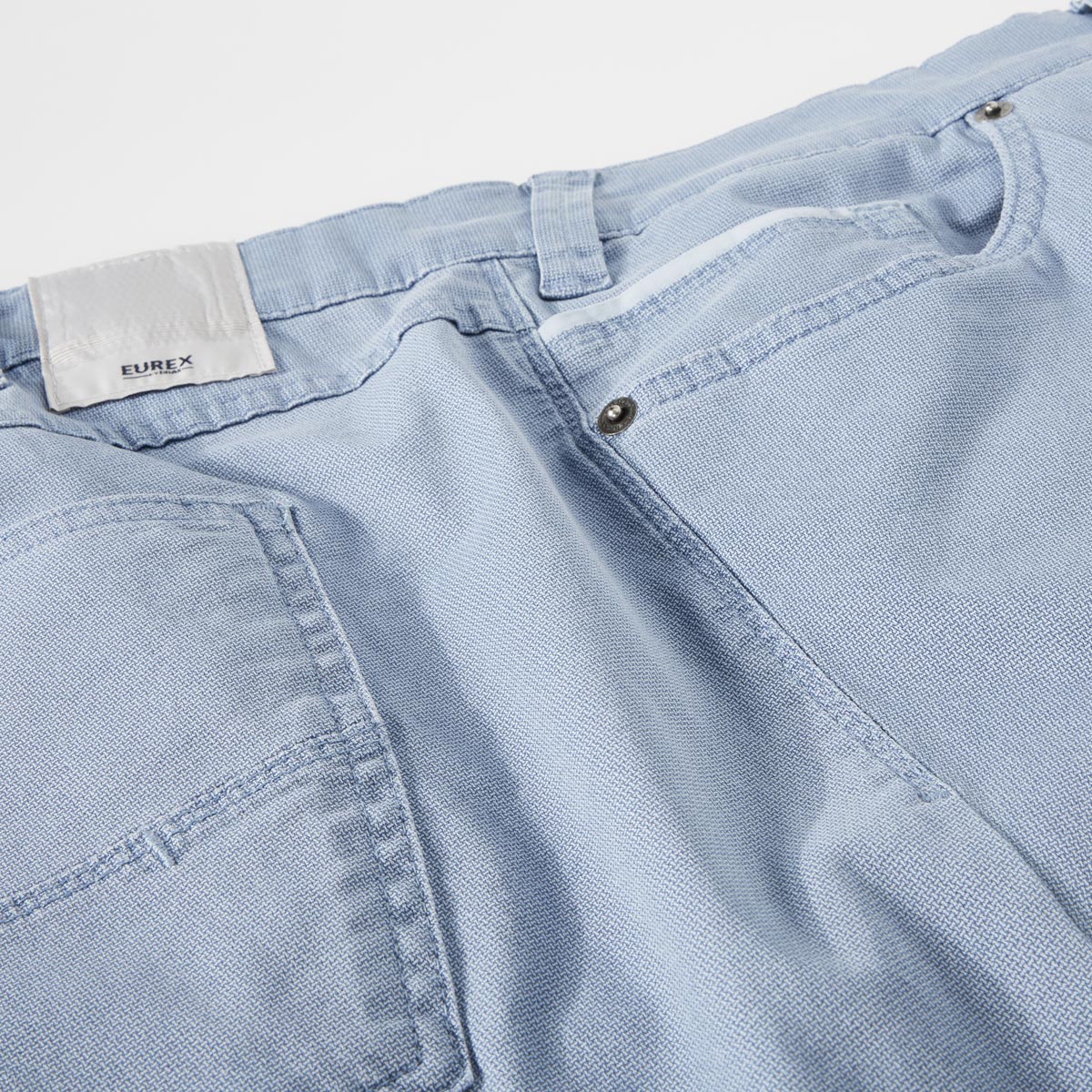 Eurex by Brax Stretch-Baumwollhose "Luke", Tapered Fit mittelblau