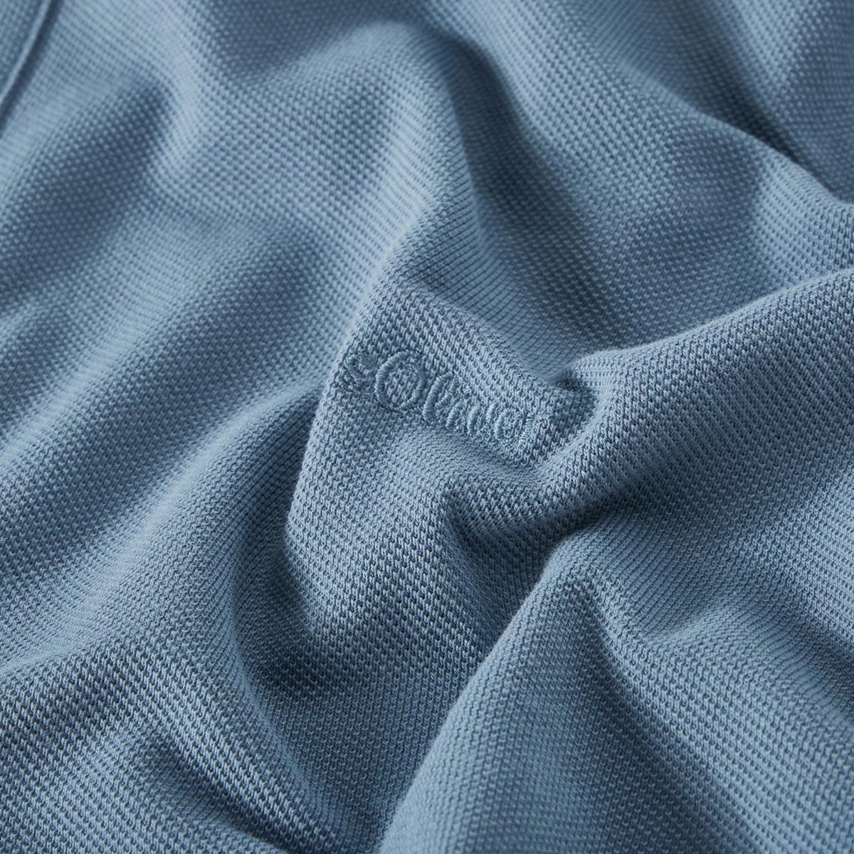 s.Oliver Basic-Poloshirt mittelblau