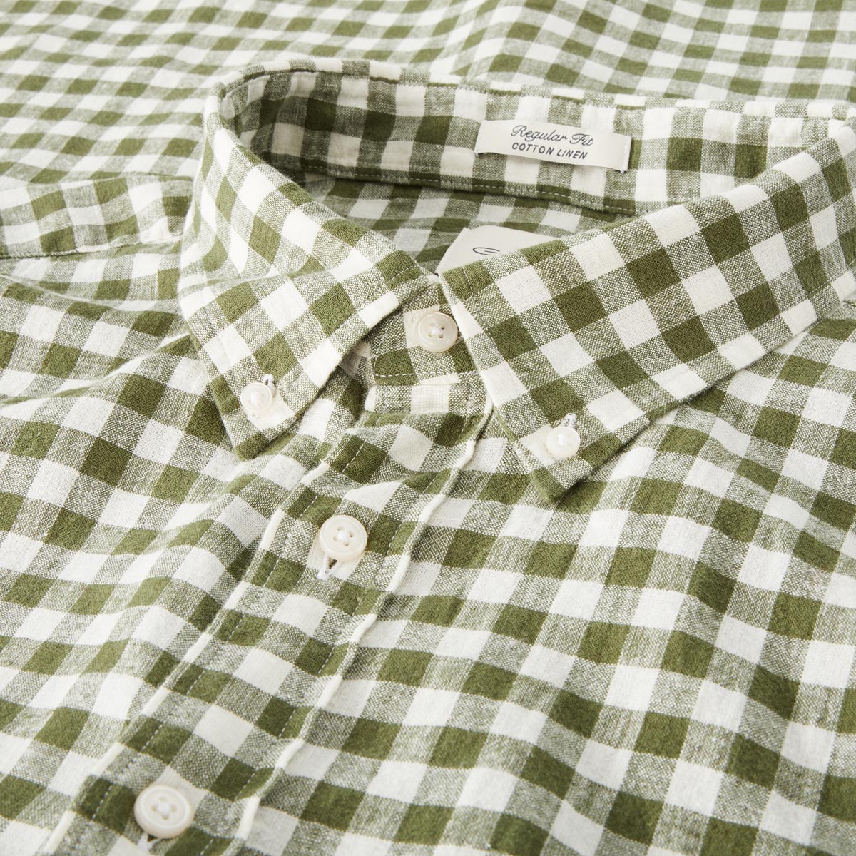 Gant Freizeithemd mit Leinen grün