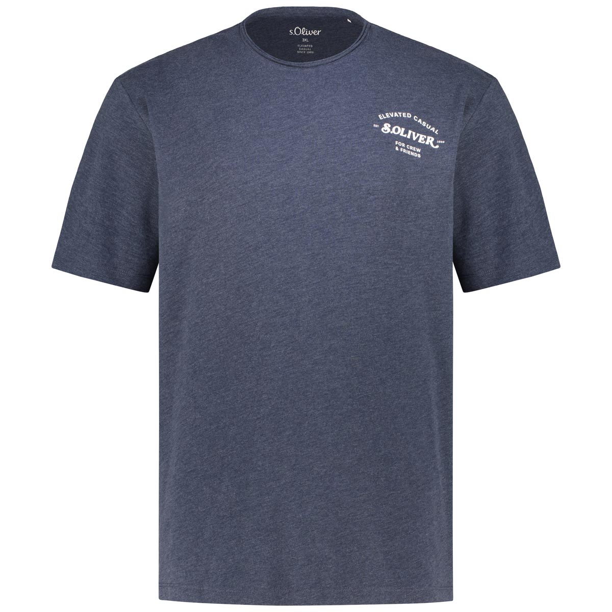 s.Oliver T-Shirt mit Label-Print dunkelblau s.Oliver T-Shirt mit Label-Print dunkelblau