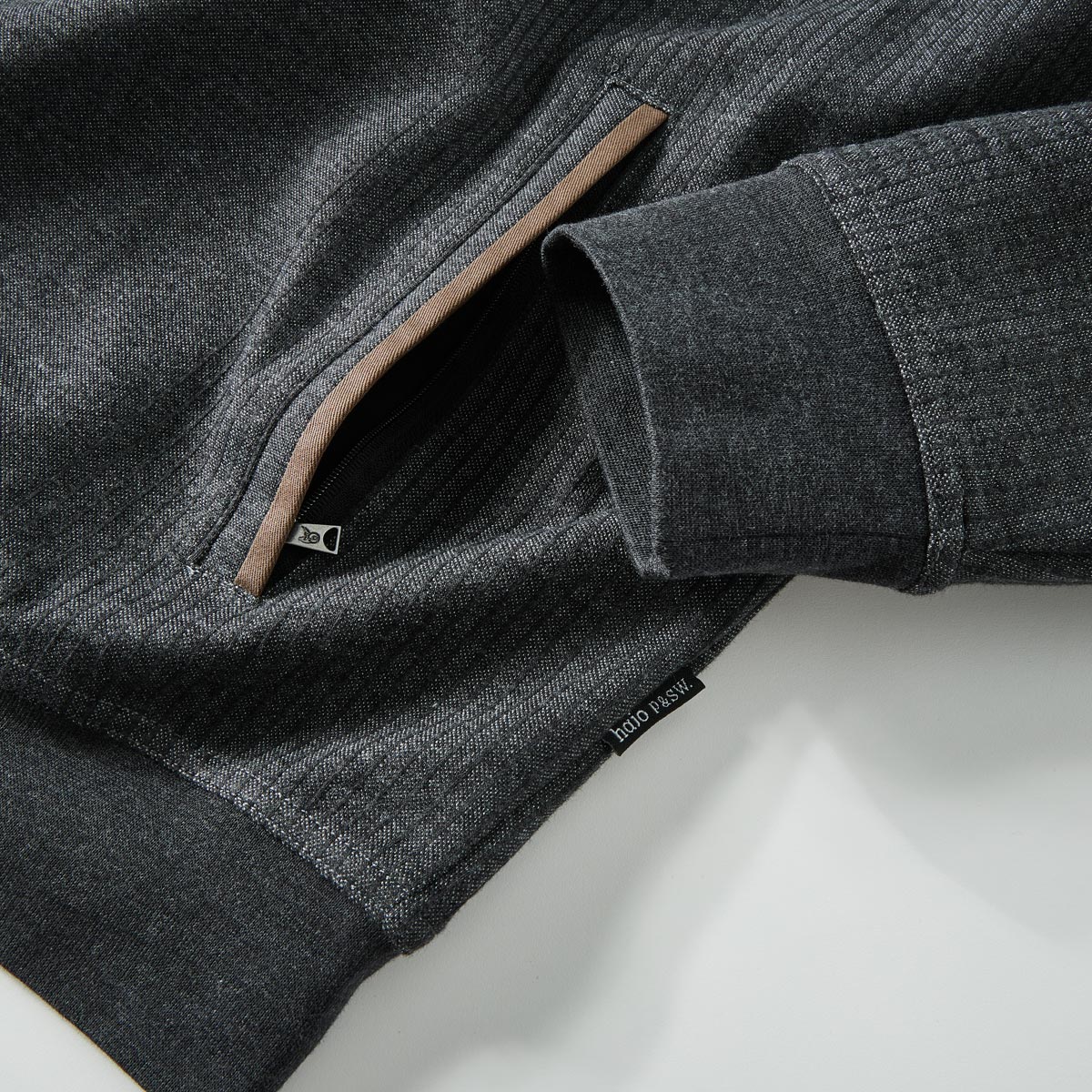 Hajo Sweatjacke mit "Stay Fresh" grau