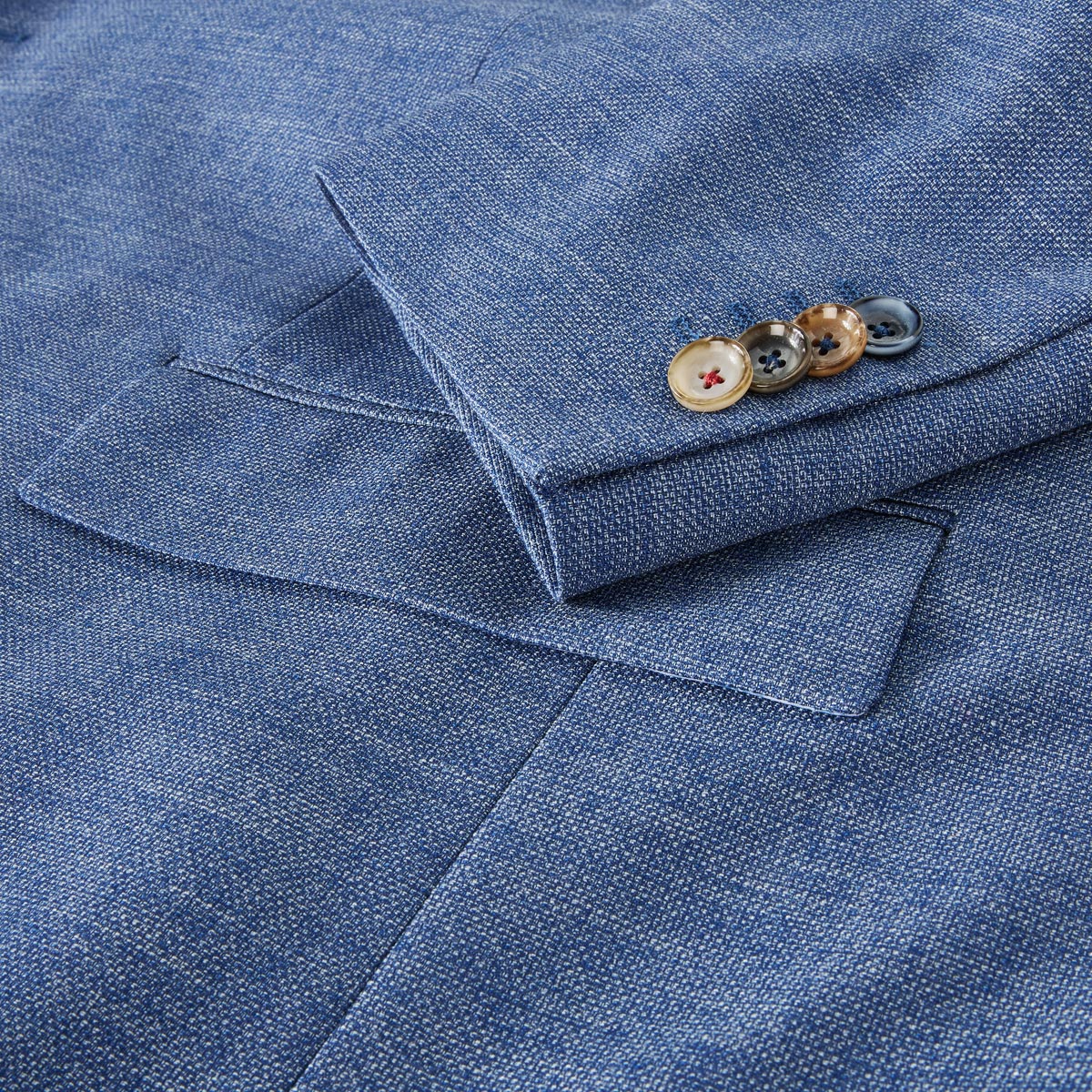 Digel Stretch-Sakko mit feiner Musterung  blau