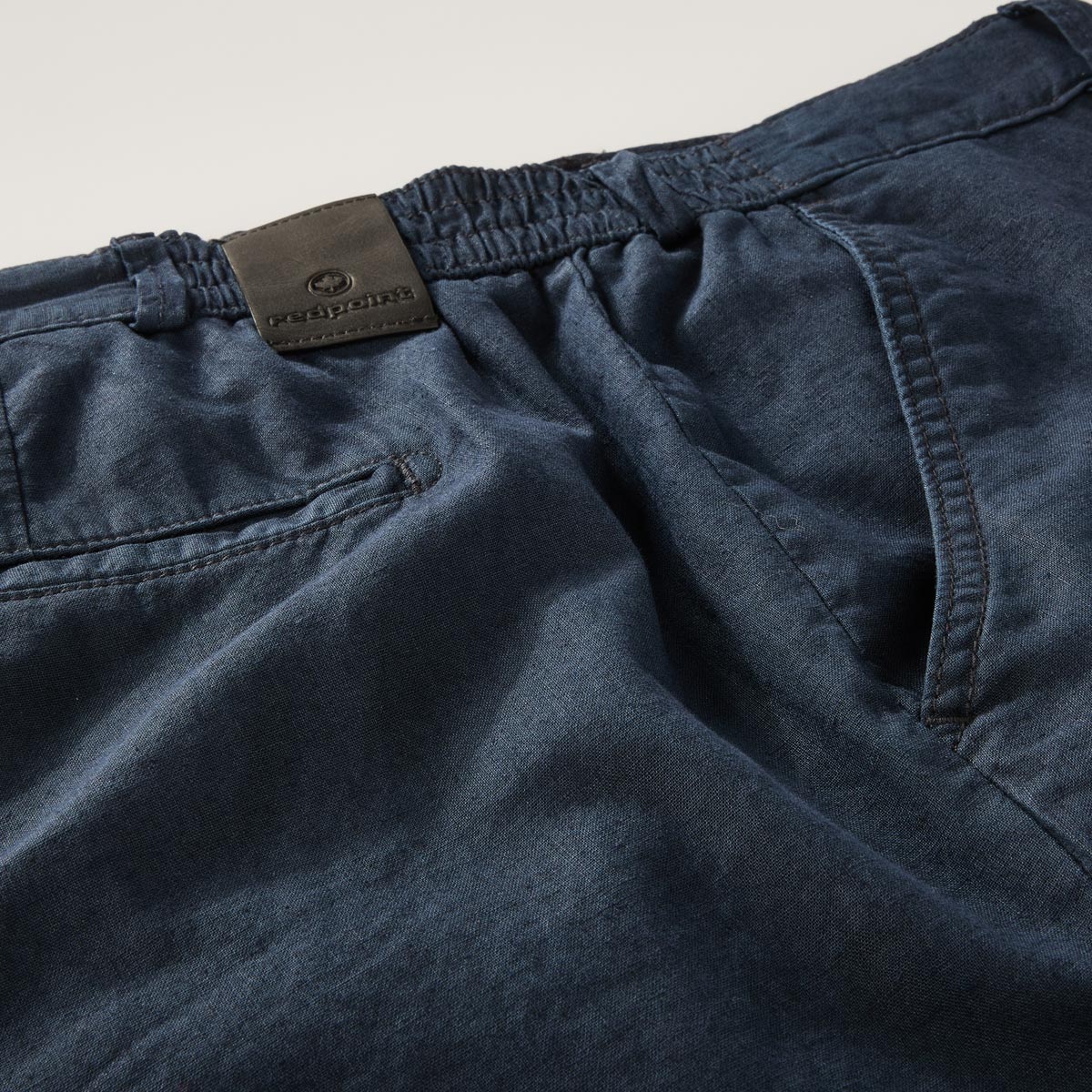 Redpoint Chino aus Leinen "Halifax", Regular Fit dunkelblau