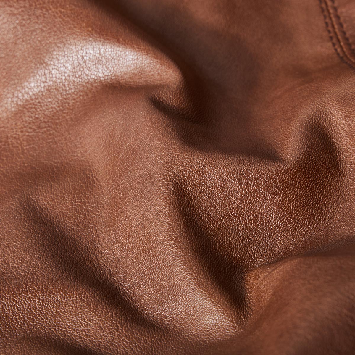 North Lederjacke aus Lammleder cognac