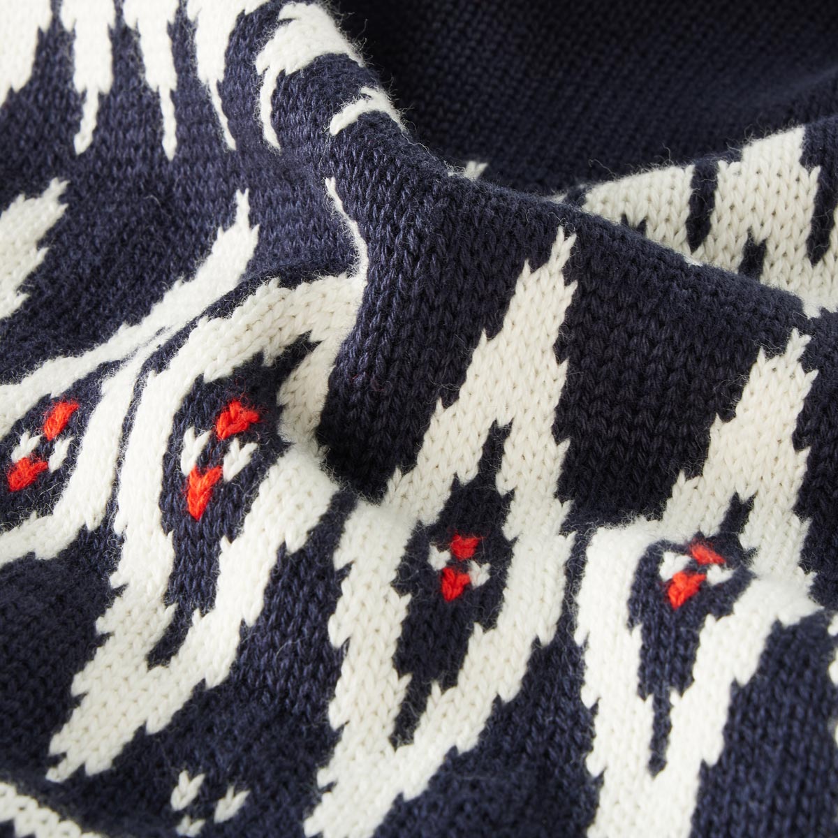 Tommy Hilfiger Pullover mit Norwegermuster blau/weiß