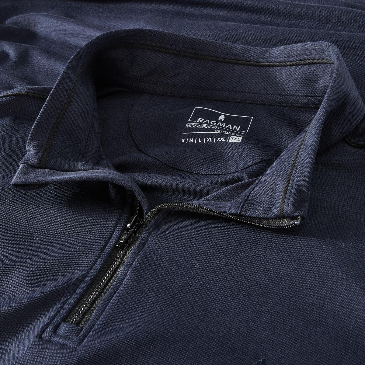 RAGMAN Sweatshirt aus Baumwolle marine