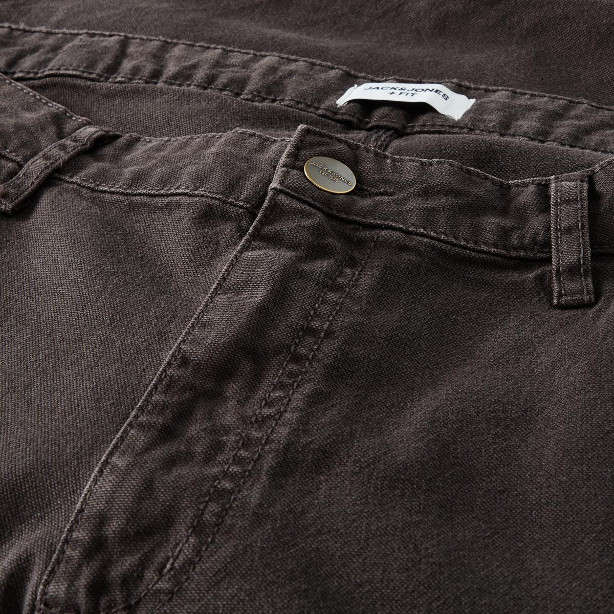 Jack&Jones 5-Pocket Jeans "Eddie" mit Hammerschlaufe, Loose Fit dunkelbraun