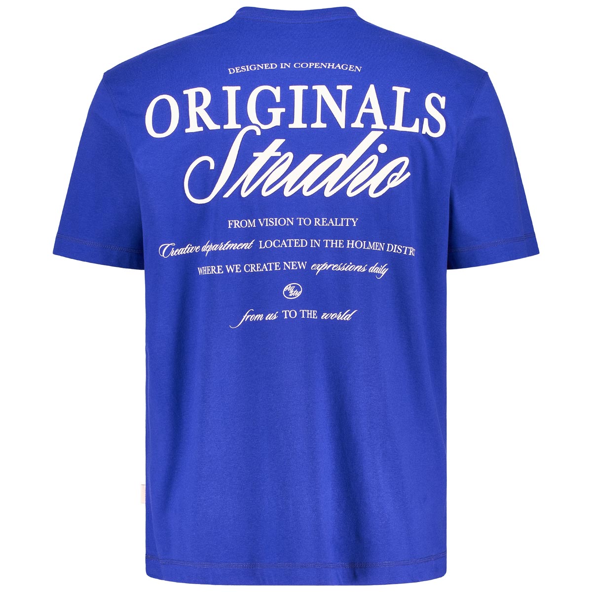 Jack&Jones T-Shirt mit Print auf Vorder- und Rückseite blau