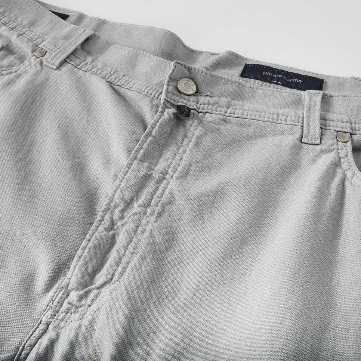 Pierre Cardin Baumwollhose mit Stretch "Lyon", Tapered Fit dunkelgrau