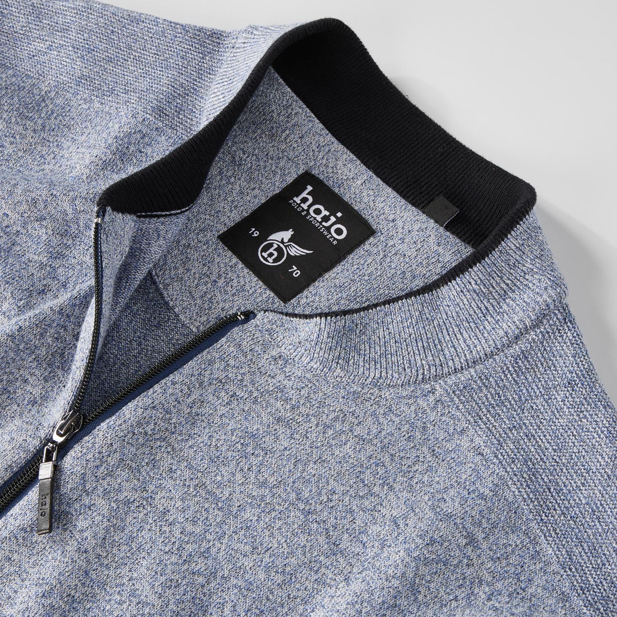 Hajo Strickjacke in melierter Optik royalblau