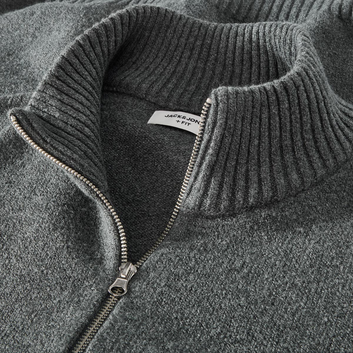 Jack&Jones Pullover mit Elasthan dunkelgrau