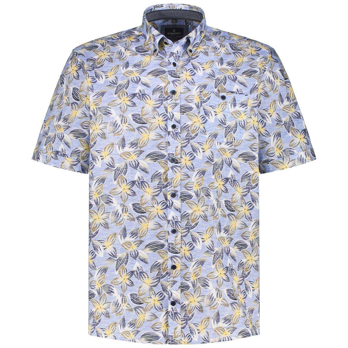 CASA MODA Freizeithemd mit floralem Muster Farbe blau Größe: 4XL günstig online kaufen