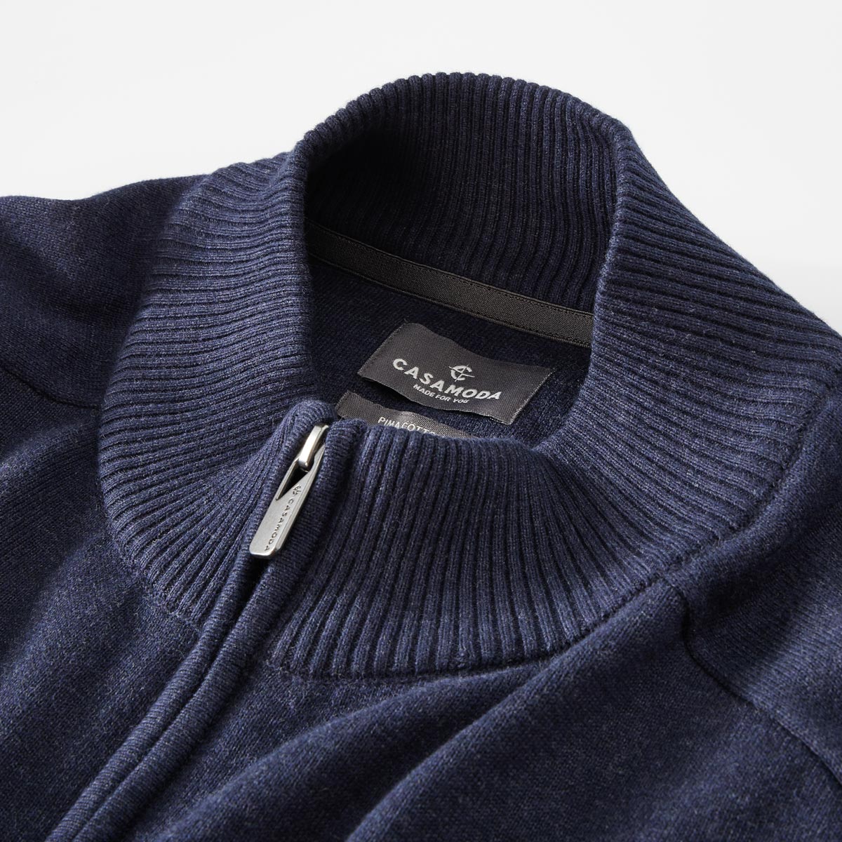 CASA MODA Strickjacke aus Pima-Baumwolle marine