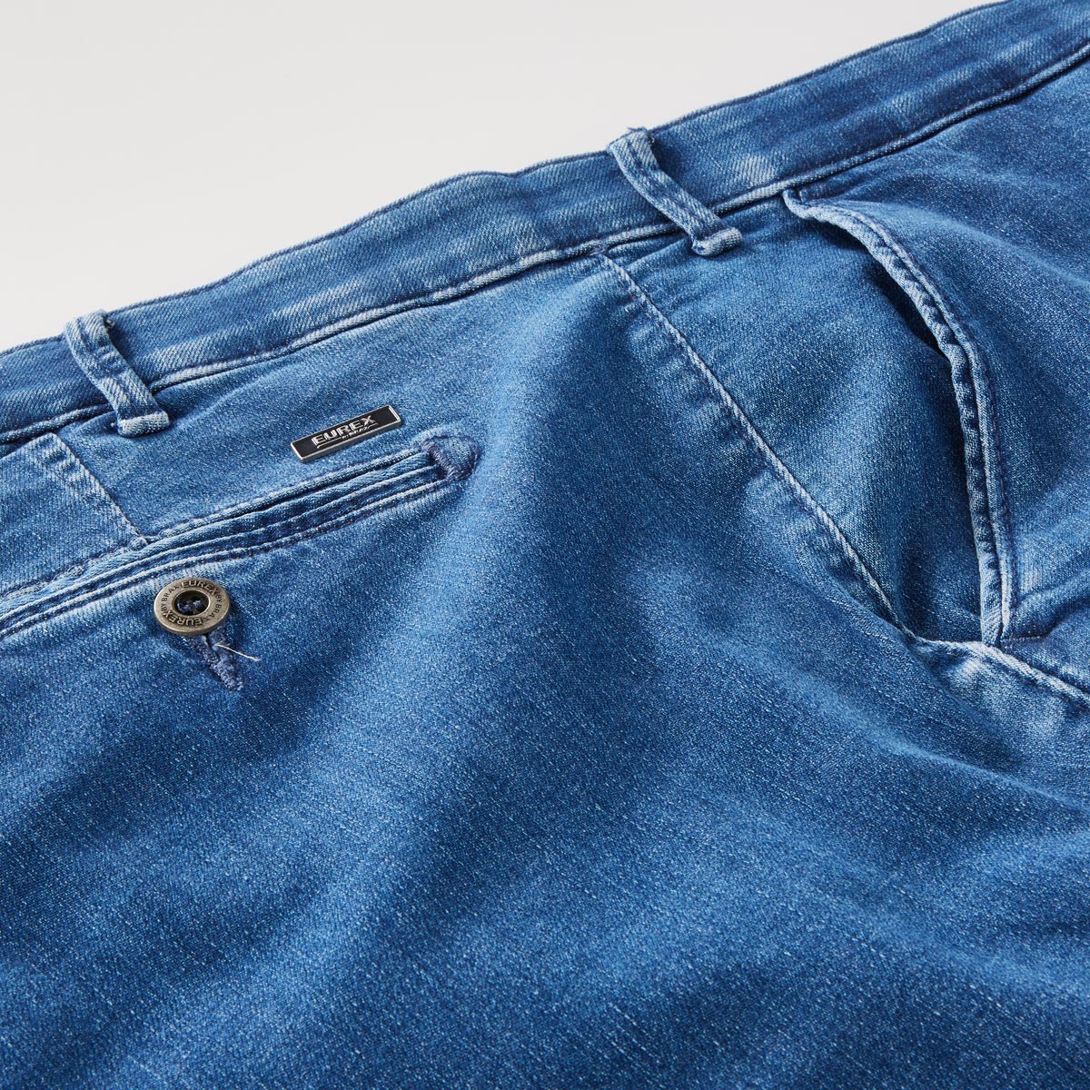 Eurex by Brax Chino-Jeans "Jim" mit Stretch, Tapered Fit mittelblau