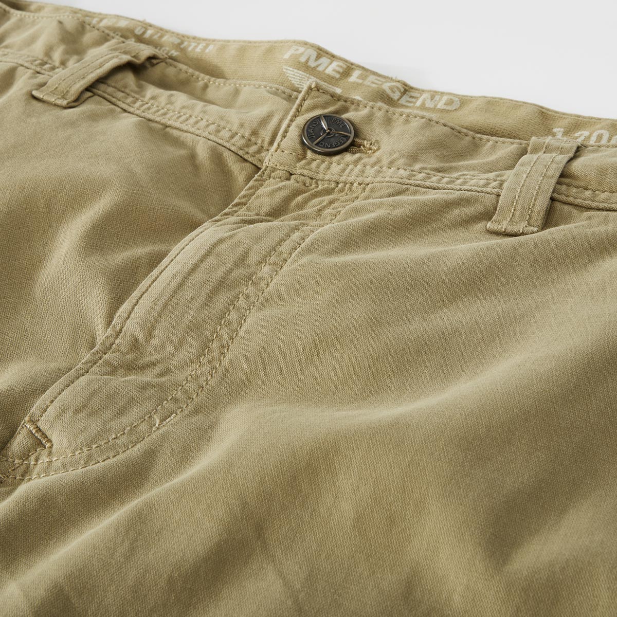 PME LEGEND Stretch-Cargo-Shorts "Rotor" oliv