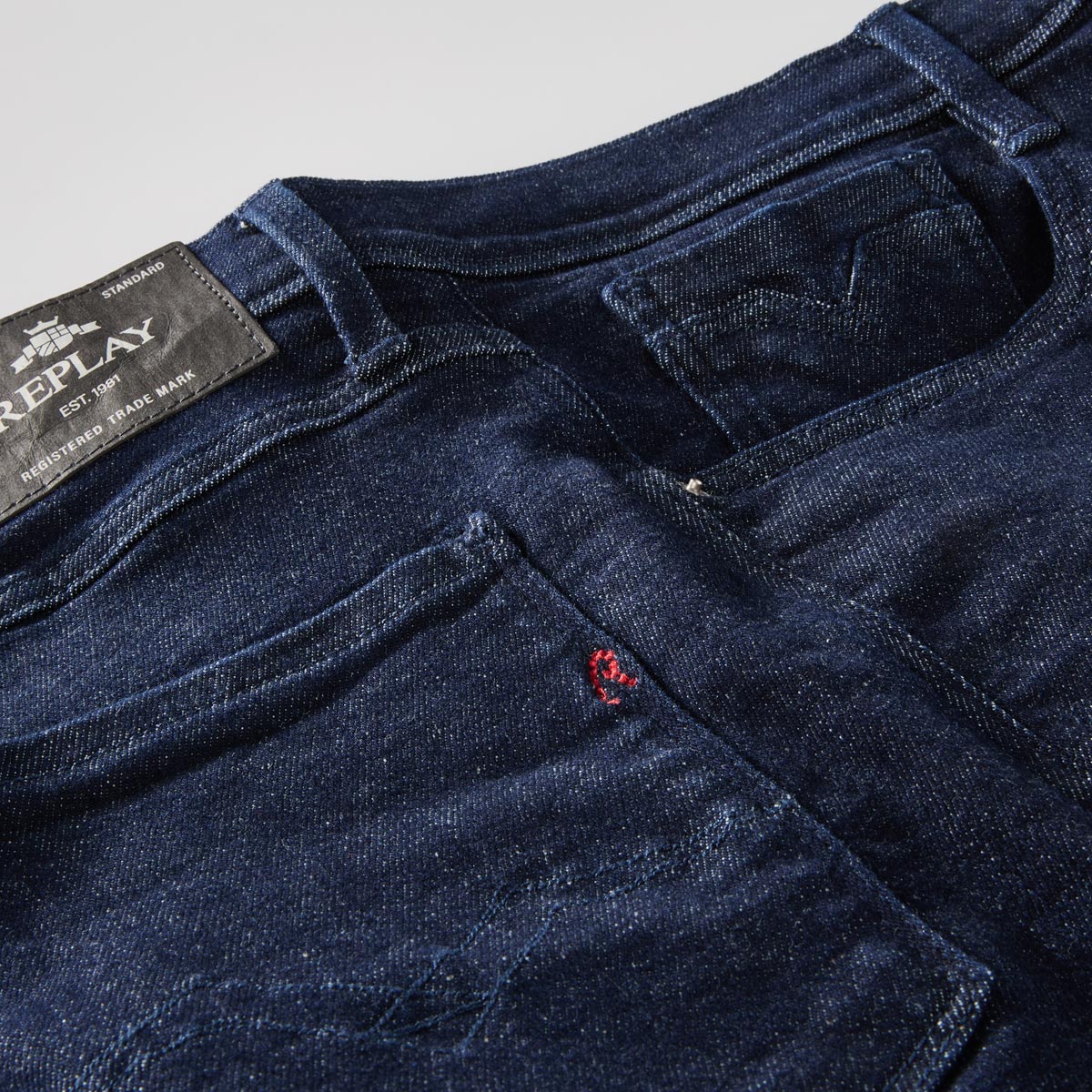 Replay Stretch-Jeans "Anbass", Slim Fit dunkelblau