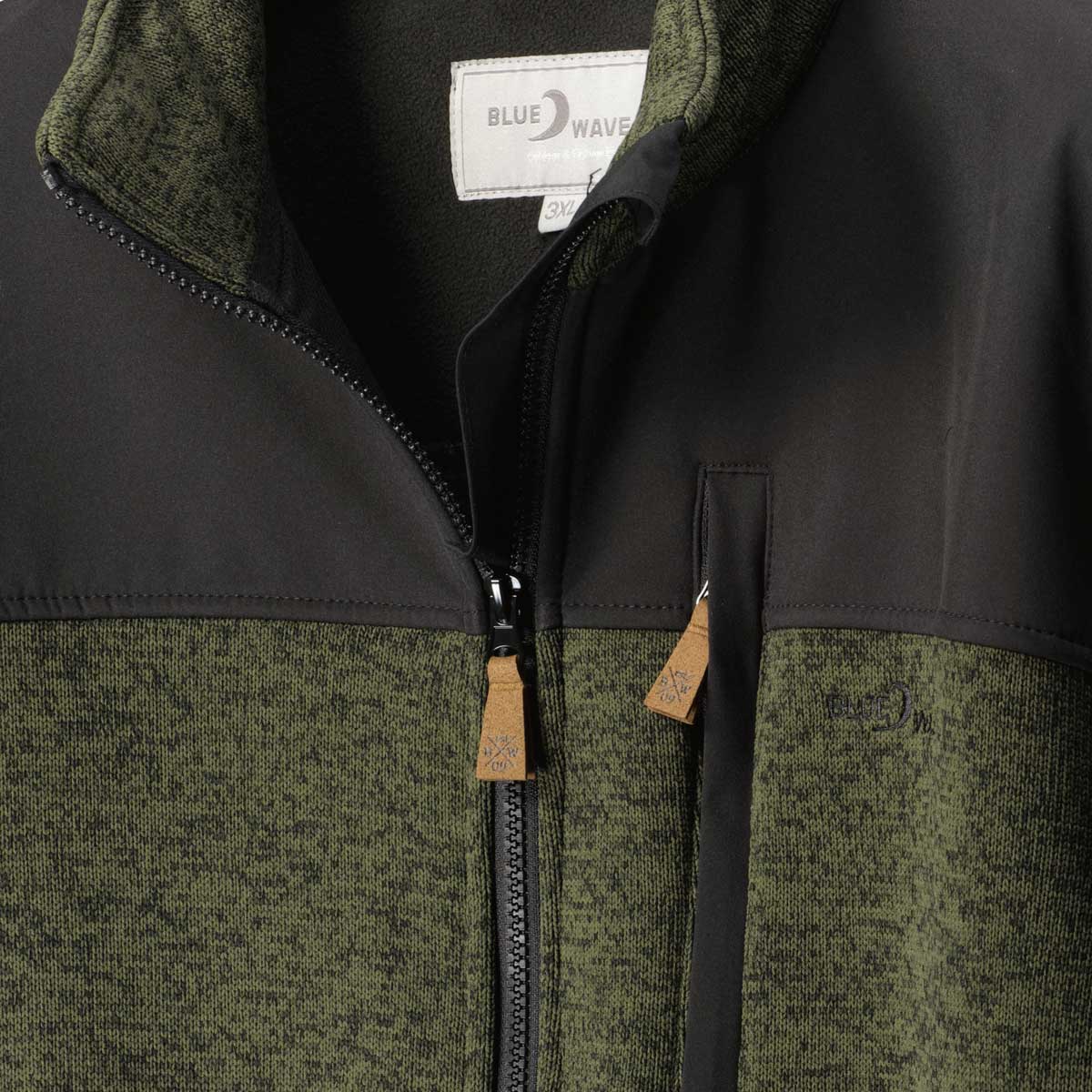 Blue Wave Strickfleecejacke, wasserabweisend oliv