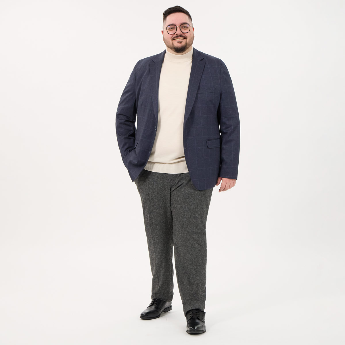 Weis Sakko aus Stretch-Jersey blau