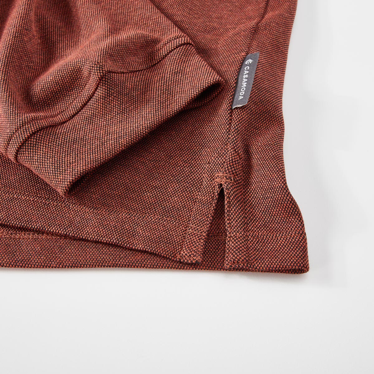 CASA MODA Pflegeleichtes Stretch-Poloshirt orange