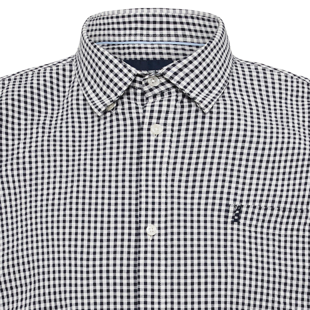 North Freizeithemd in Seersucker-Qualität blau