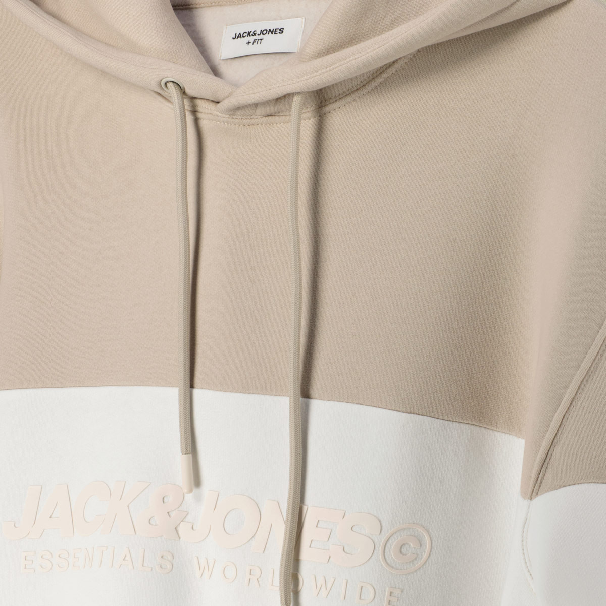 Jack&Jones Hoodie aus Baumwollmischung beige