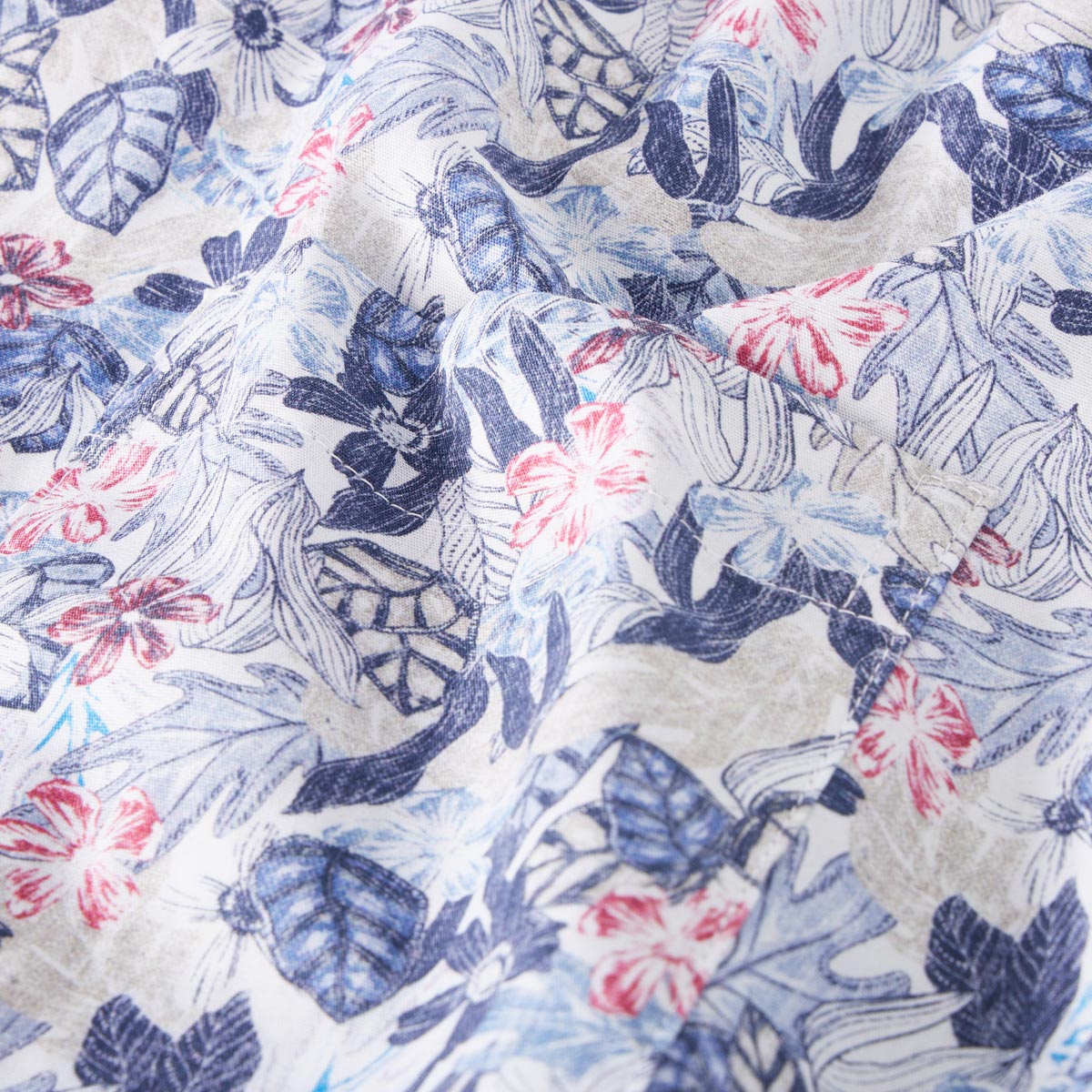 VENTI Businesshemd mit floralem Muster, pflegeleicht rot