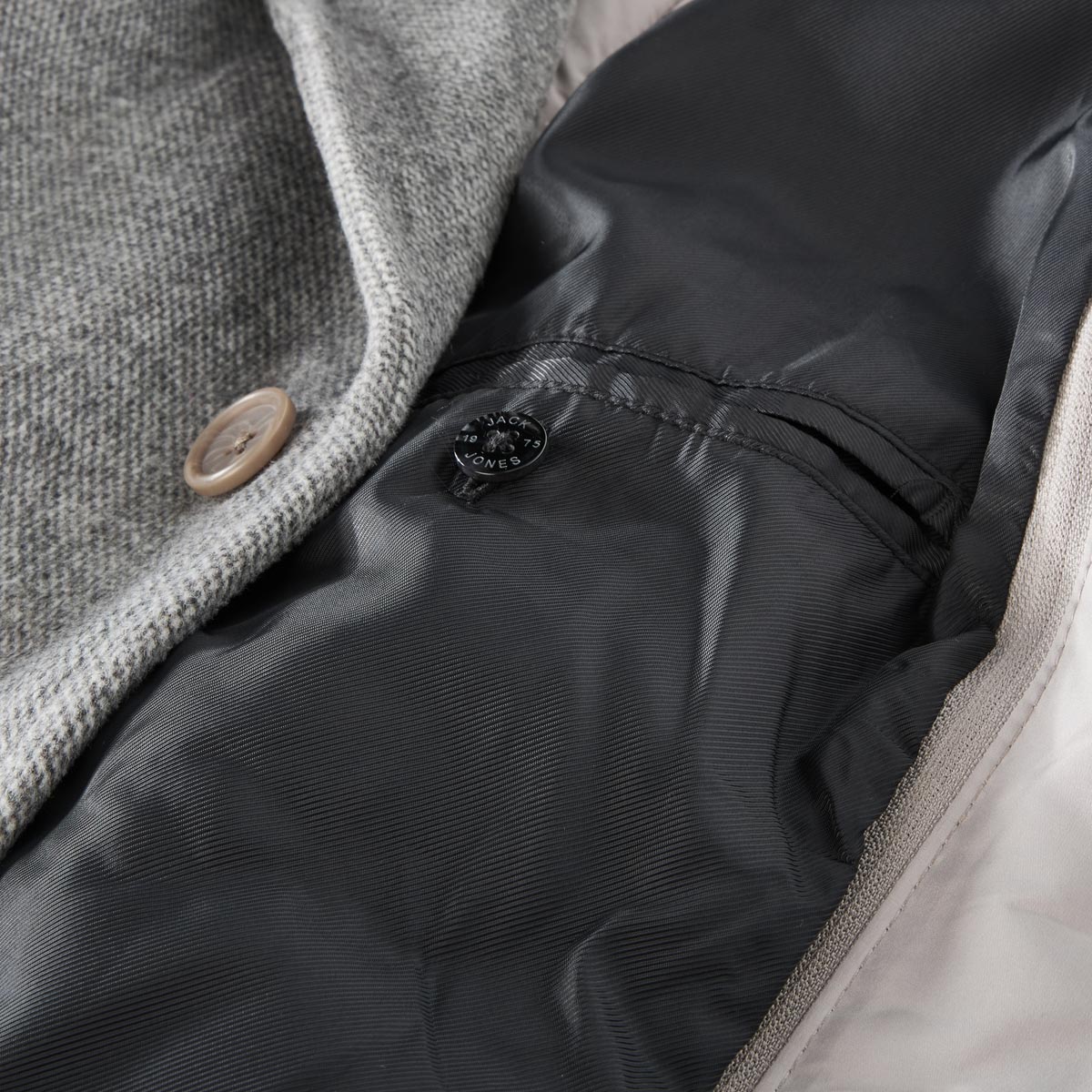 Jack&Jones Kurzmantel mit heraustrennbarem Westeneinsatz grau