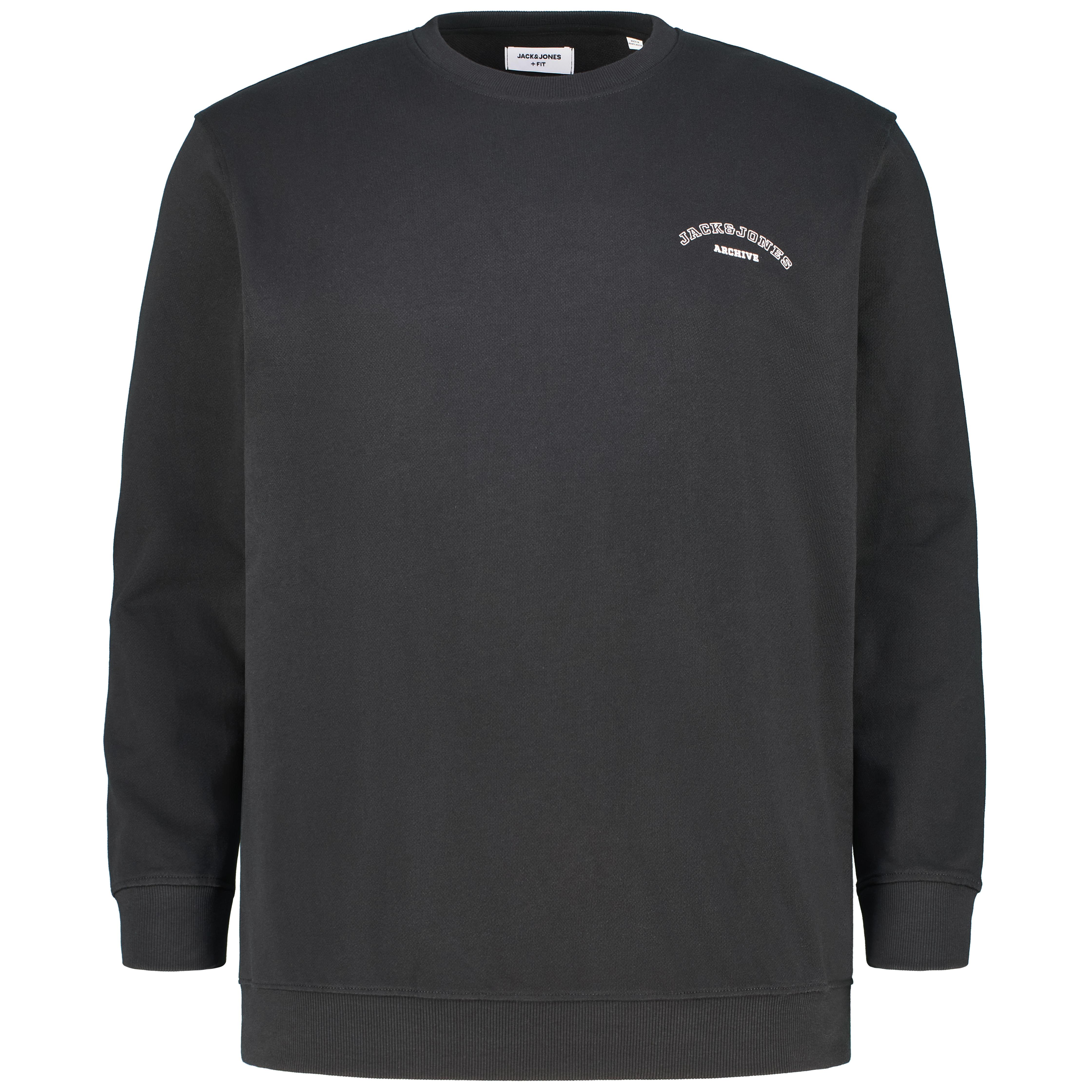 Jack&Jones Sweatshirt mit Label-Print Farbe schwarz Größe: 8XL günstig online kaufen