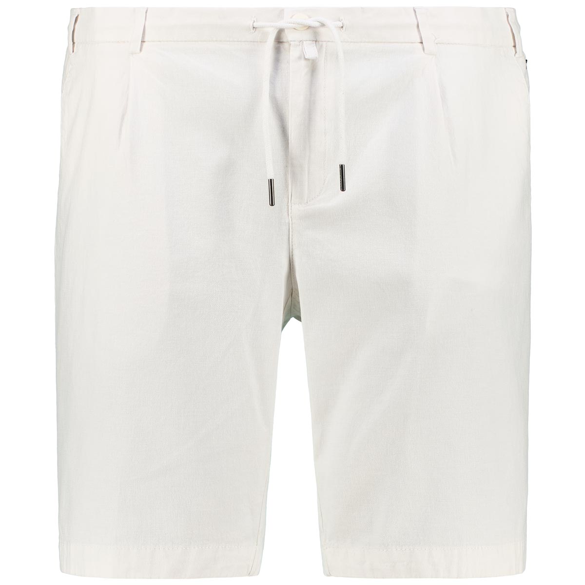 Stretch-Chino-Shorts mit Leinen