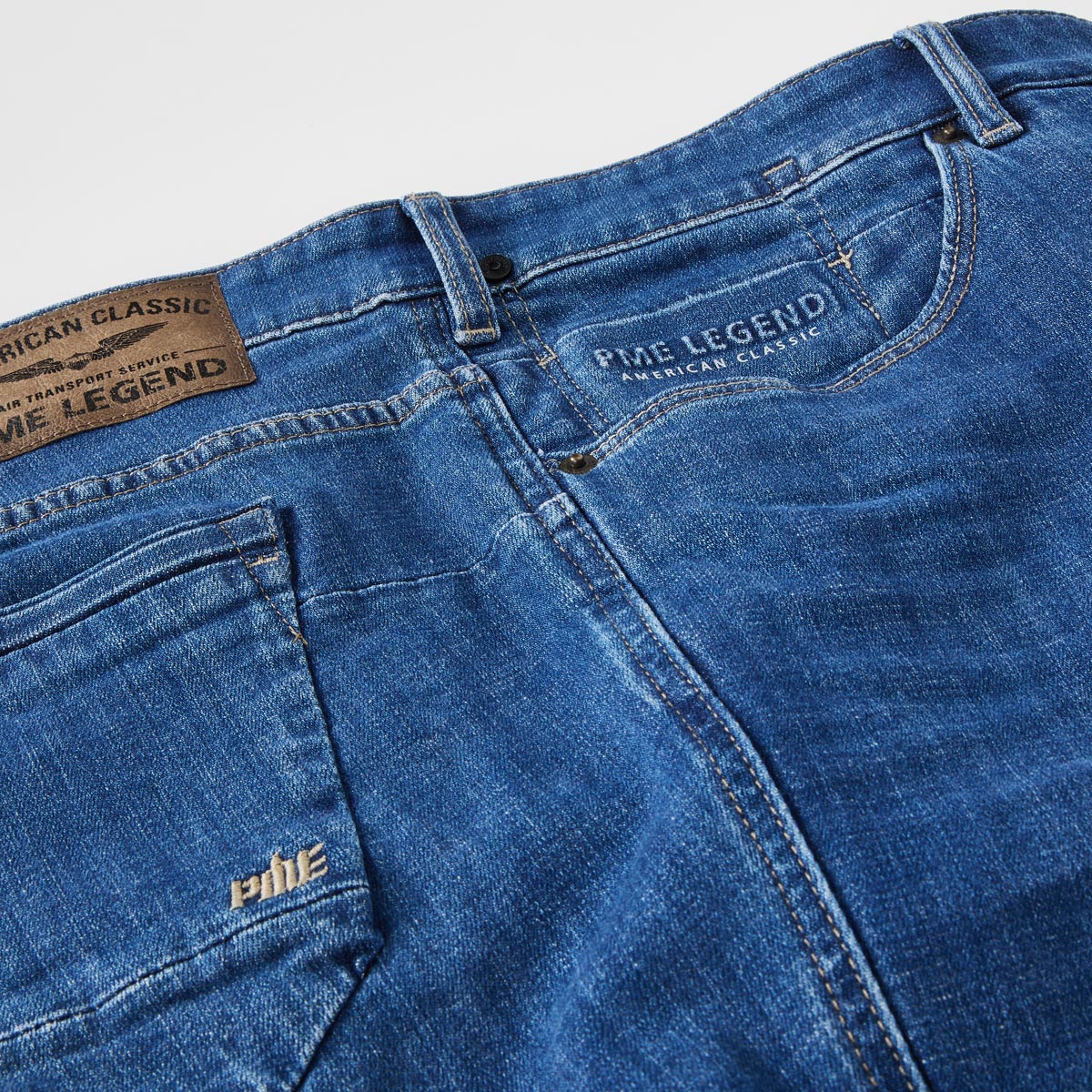 PME LEGEND Stretch-Jeans "Nightflight", Regular Fit mittelblau