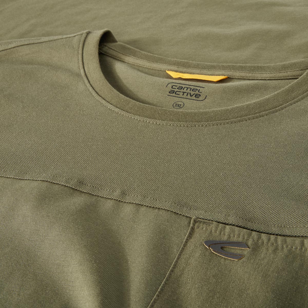 camel active T-Shirt mit Elasthan oliv