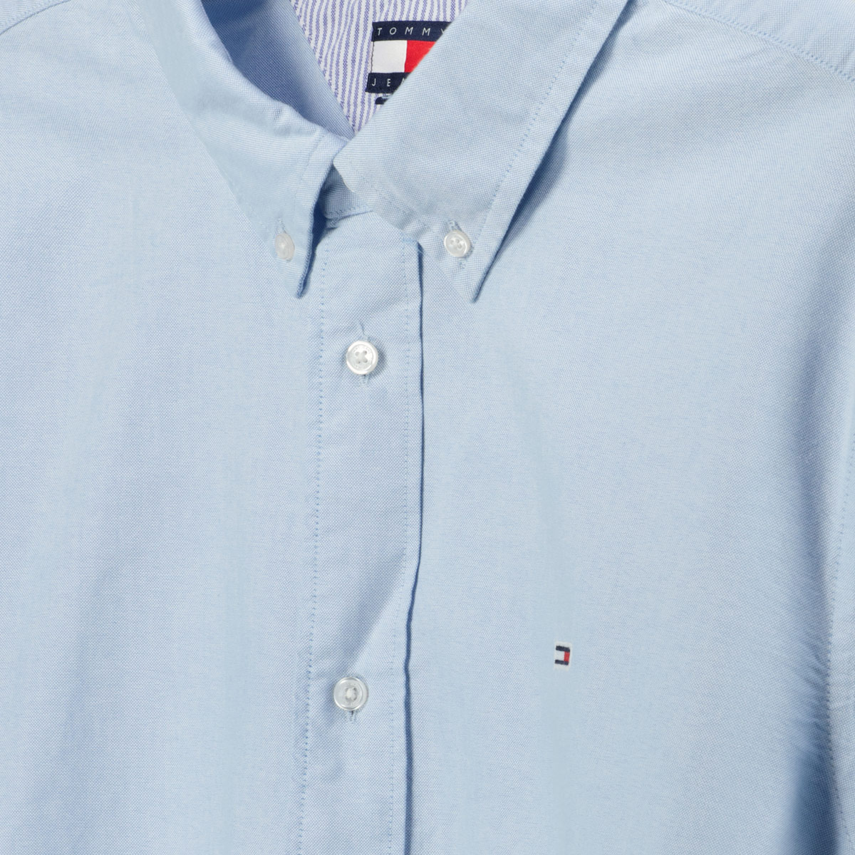 Tommy Jeans Freizeithemd aus Baumwolle hellblau