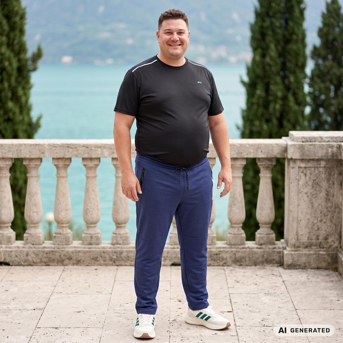 Pfundskerl p ACTIVE Jogginghose, elastisch, weich und leicht mittelblau