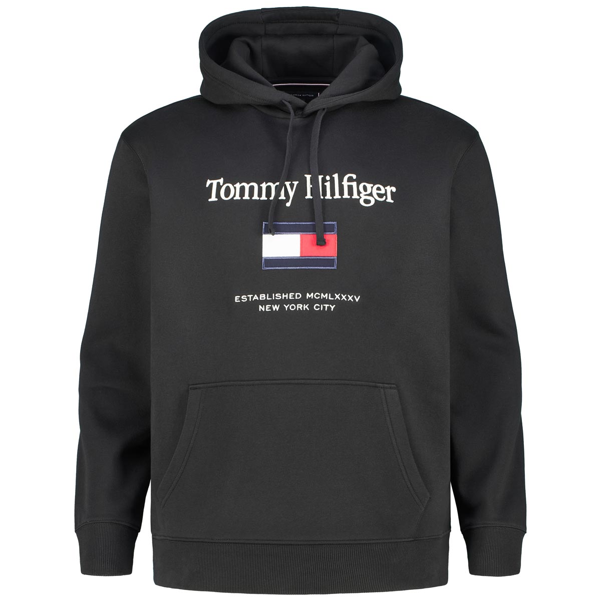Hoodie mit Label-Stickerei