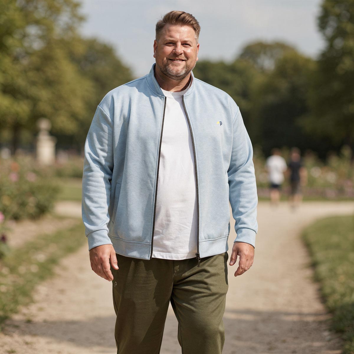 Pfundskerl p ACTIVE Sweatjacke, elastisch, weich und leicht hellblau