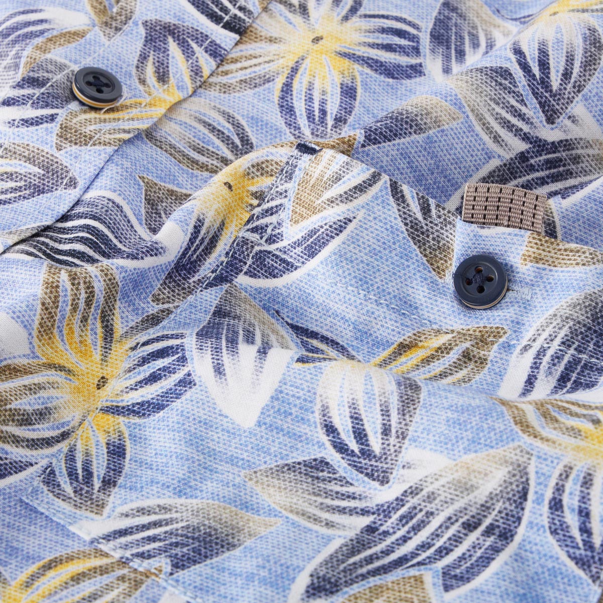 CASA MODA Freizeithemd mit floralem Muster blau