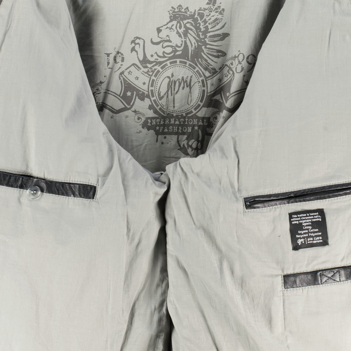 Gipsy Lederjacke im Biker-Stil schwarz