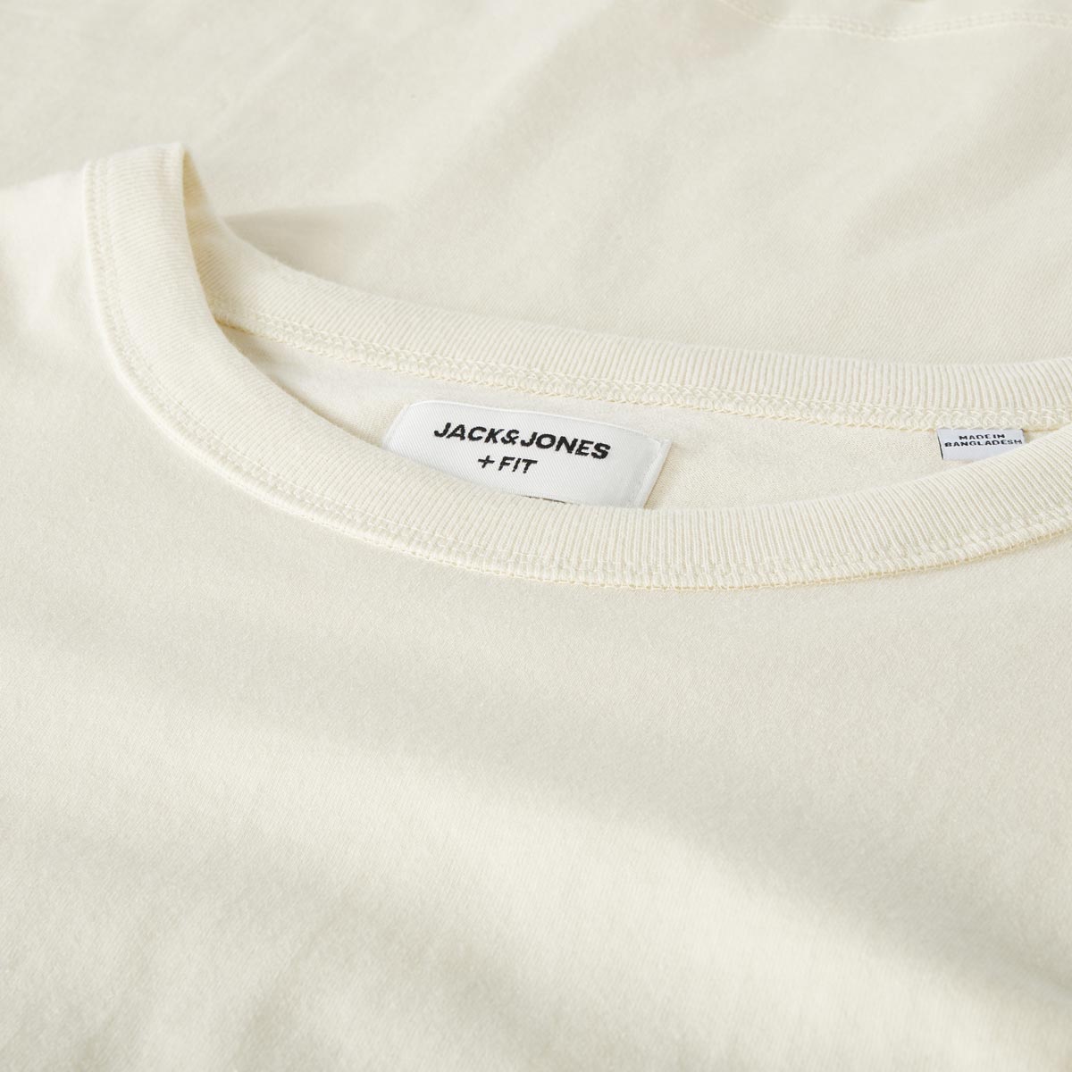 Jack&Jones T-Shirt mit Print auf Vorder- und Rückseite cremeweiß