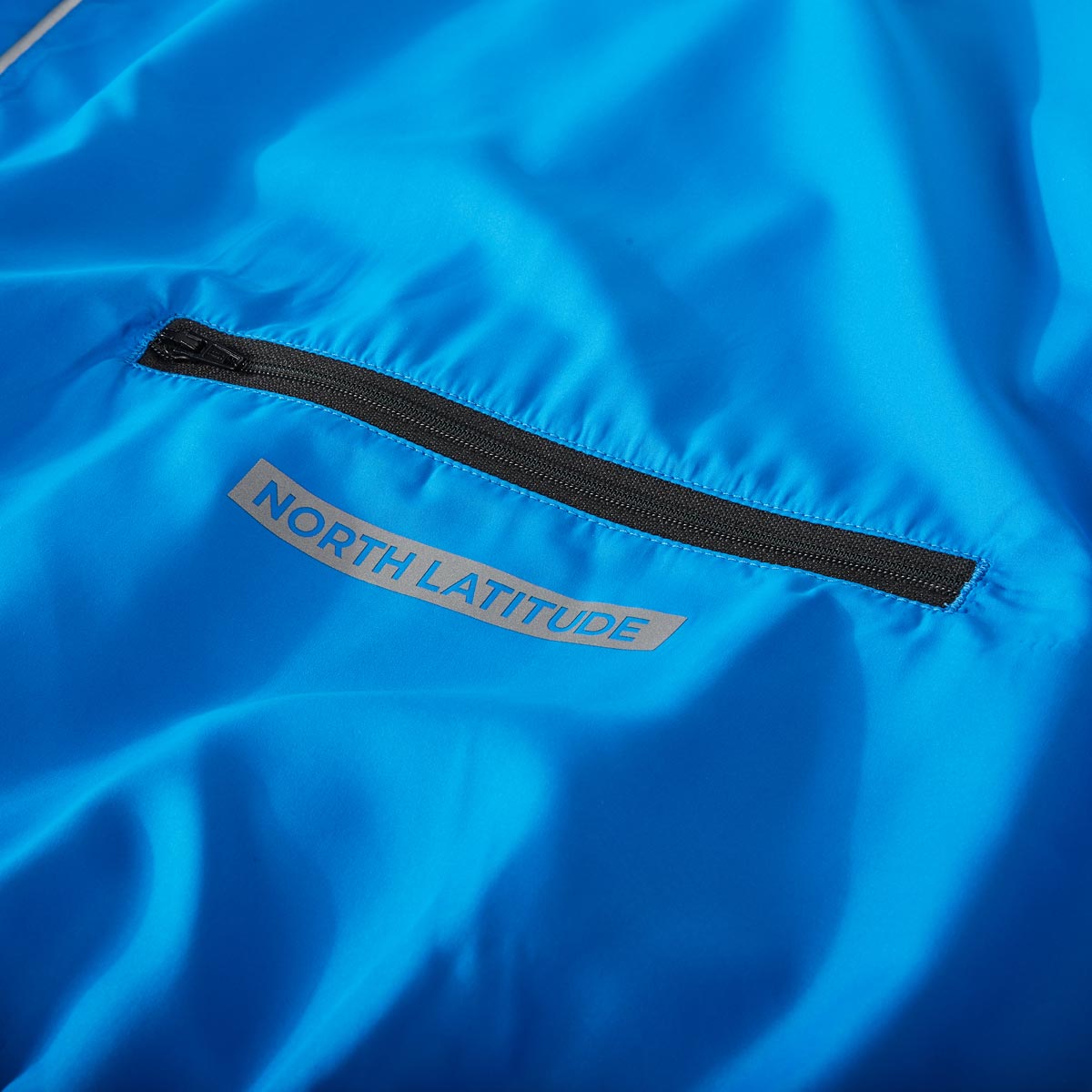 North Ultraleichte Radjacke mit reflektierenden Elementen, winddicht blau