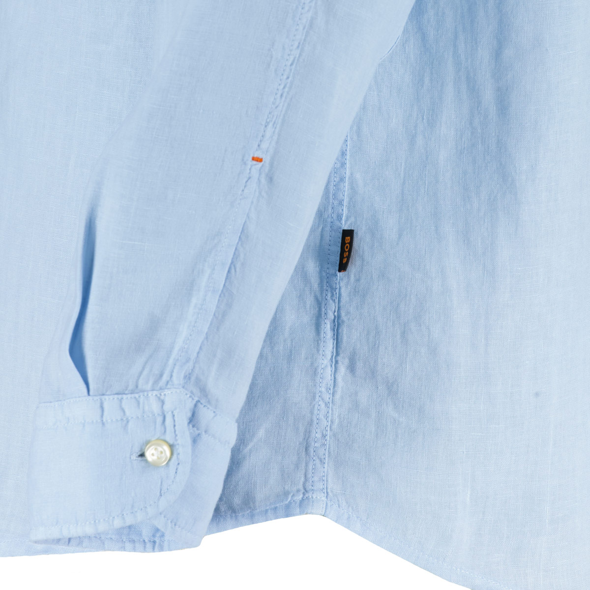 BOSS Freizeithemd aus Leinen hellblau
