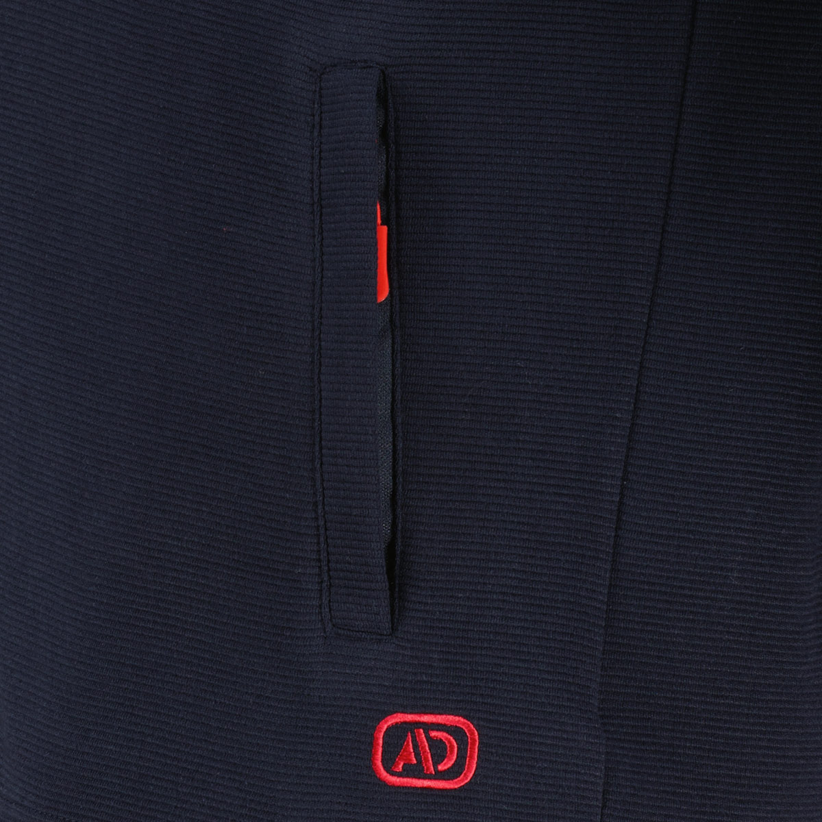 ADAMO Sweatjacke mit Struktur dunkelblau