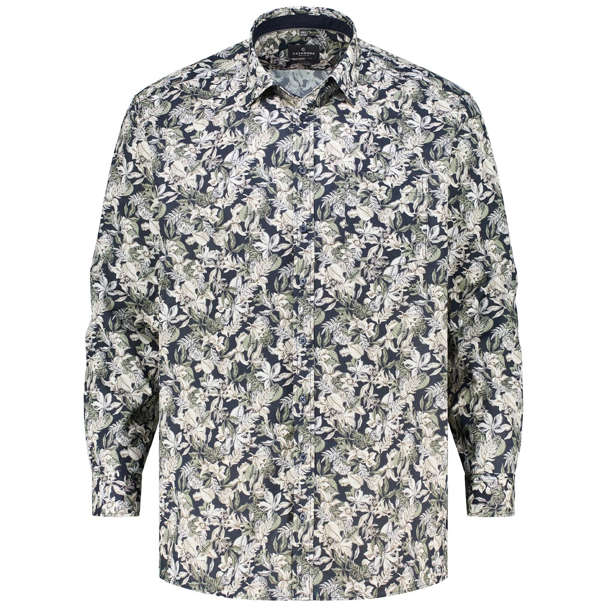 Bügelleichtes Freizeithemd mit Floral-Print
