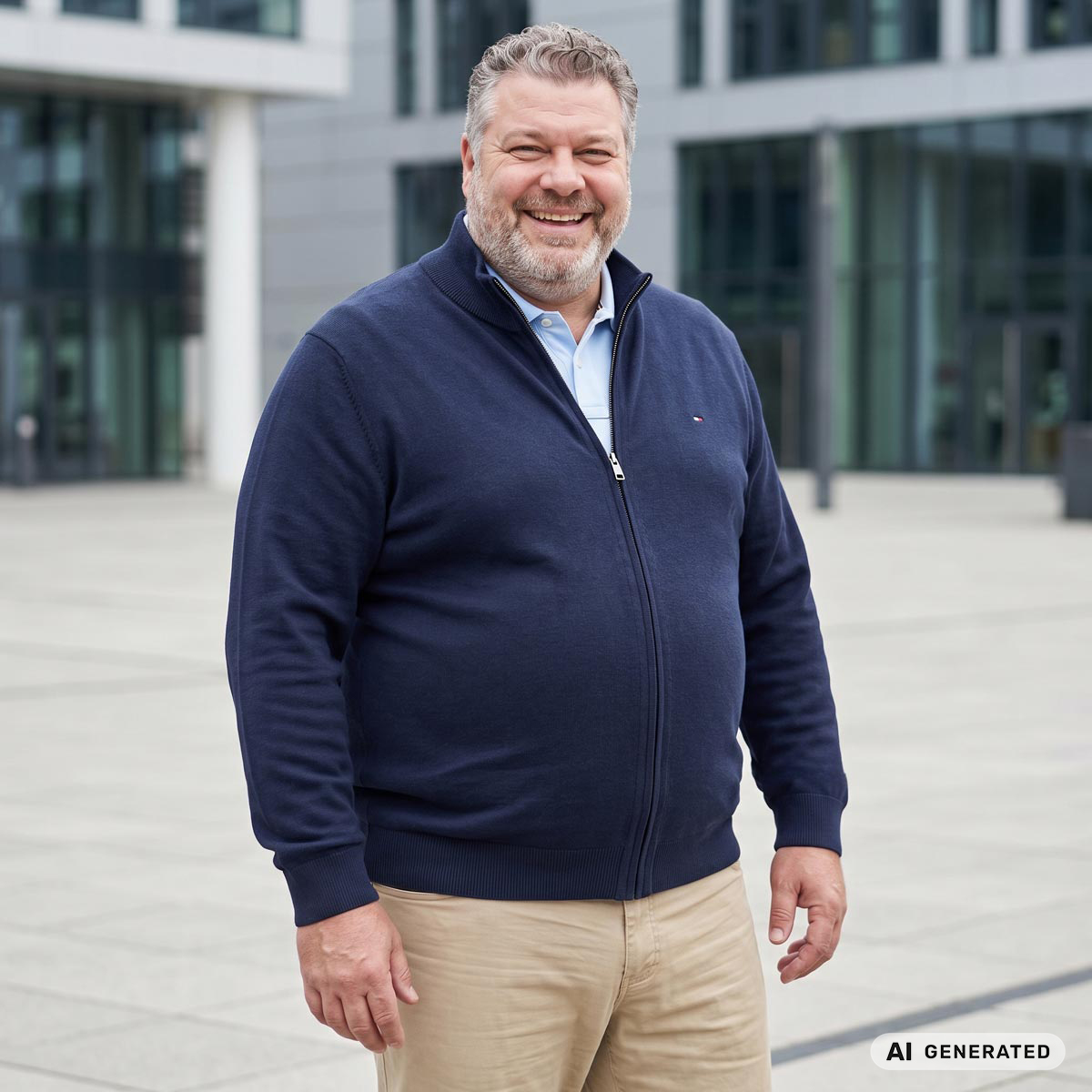 Tommy Hilfiger Feinstrickjacke mit Kaschmir marine