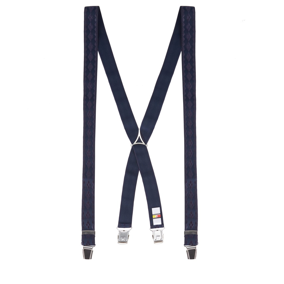 Extrabreiter Hosenträger mit feinem Rautenmuster Extrabreiter Hosenträger mit feinem Rautenmuster