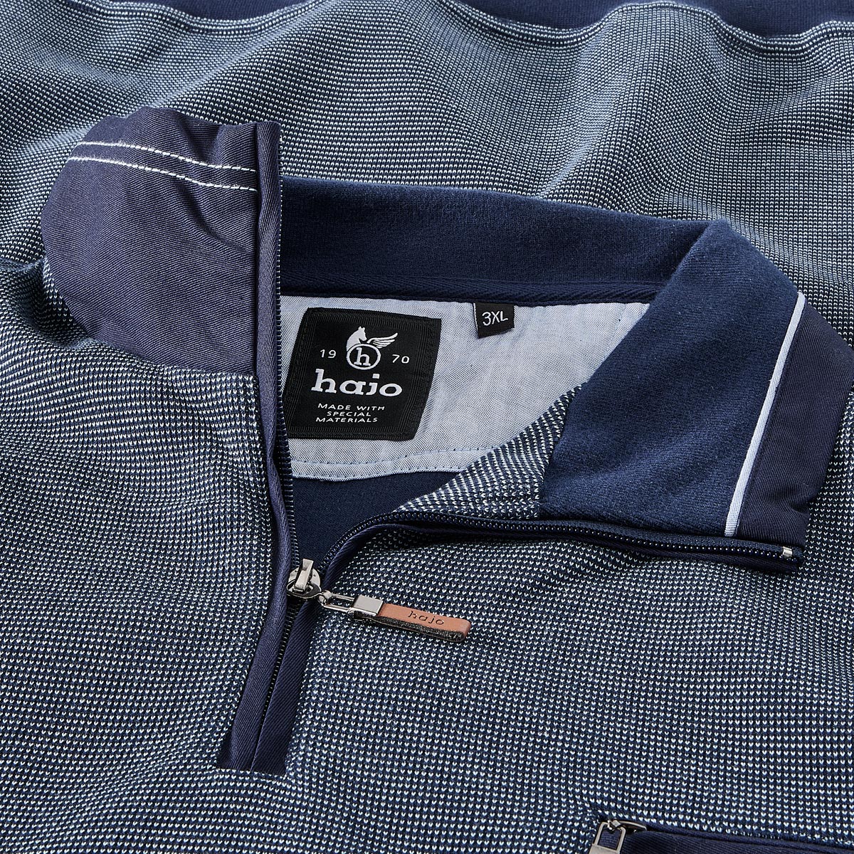 Hajo Sweatshirt "Stay Fresh", bügelfrei marine