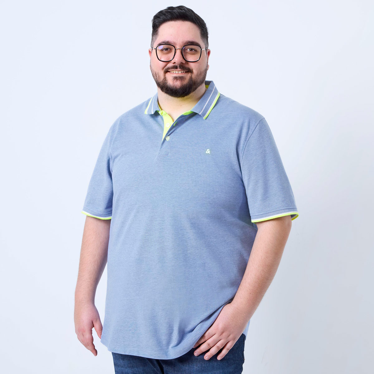 Jack&Jones Poloshirt mit Kontrastdetails blau Jack&Jones Poloshirt mit Kontrastdetails blau