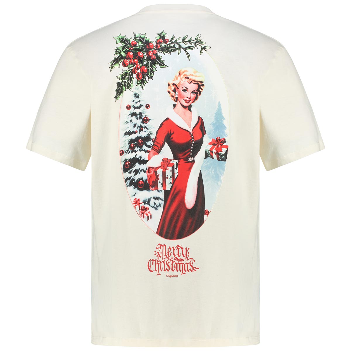 Jack&Jones T-Shirt aus Biobaumwolle cremeweiß